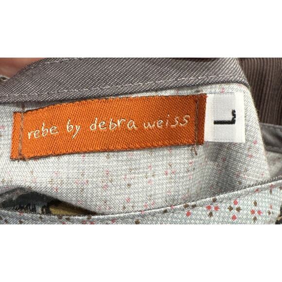 Rebe by Debra Weiss Dress Women’s Size Large Artsy Mixed Print Pockets Retro - Picture 8 of 8
